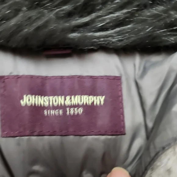 Johnston & Murphy Faux Fur lined Coat size Large - Picture 5 of 11